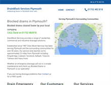 Tablet Screenshot of blockeddrainsinplymouth.co.uk